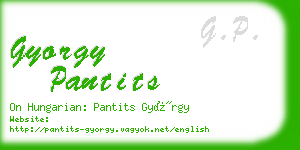 gyorgy pantits business card